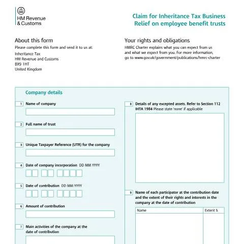 Document preview: Understanding the IHT70 Form for Employee Benefit Trusts — Taxes