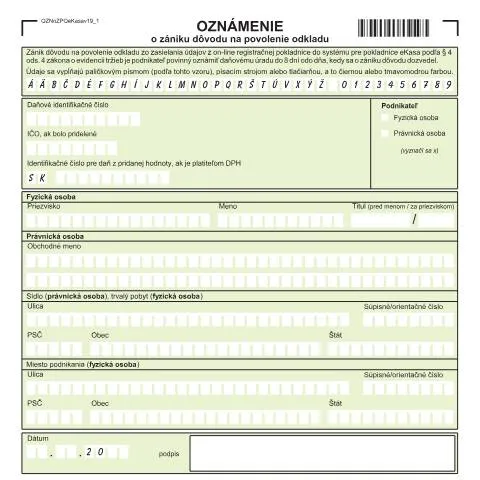Document preview: Formulár OZNoZPOeKasav19: Ako správne oznámiť zánik odkladu — Administratívne úkony (CERFA n°OZNoZPOeKasav19)