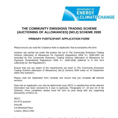 Document preview: Become a Primary Participant in the CETS Today — Government & admin