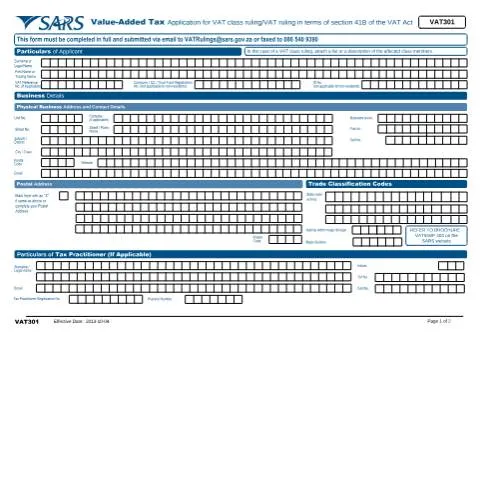 Document preview: Navigating the VAT301 Form for VAT Rulings — Taxes (CERFA n°VAT301)