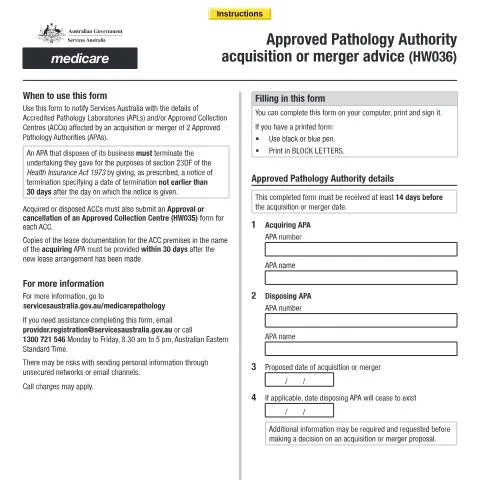 Document preview: Navigating the HW036 Form for Pathology Authority Transactions — Health (CERFA n°HW036)