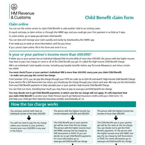 Document preview: Child Benefit Paper Applications: Complete Guide to Form CH2 — Family