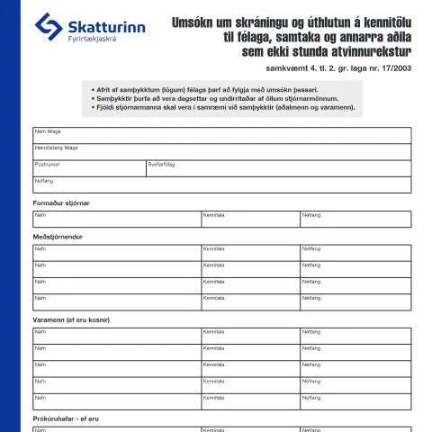 Document preview: Skráning félags í Fyrirtækjaskrá: RSK 17.01 — Fyrirtæki & atvinnulíf (CERFA n°RSK 17.01)
