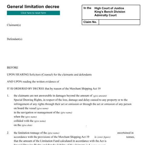 Document preview: Navigating Form ADM19 in Maritime Law — Government & admin