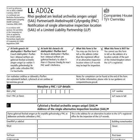 Document preview: The Importance of the LL AD02c Form for LLP Compliance — Business