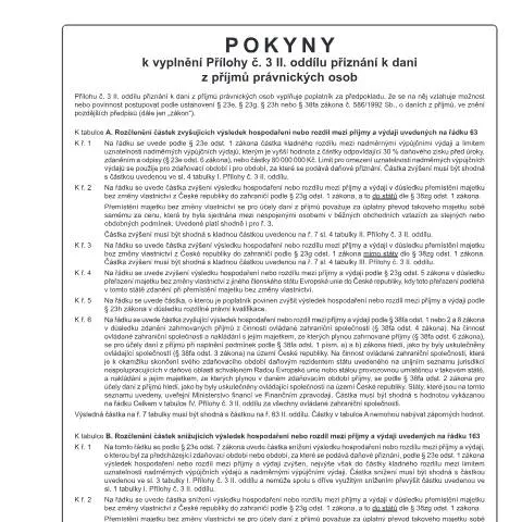 Document preview: Jak vyplnit Přílohu č. 3 II. oddílu tiskopisu č. 25 5404 — Daně a fiskální záležitosti (CERFA n°25 5404/F/1)