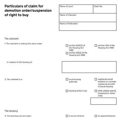 Document preview: Understanding the N122 Form for Housing Claims — Government & admin