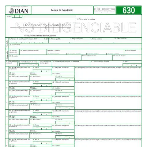 Vista previa del documento Todo sobre la Factura de Exportación F630-2010 — Trámites administrativos (CERFA n°F630-2010)