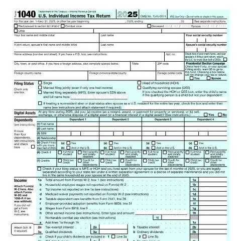 Document preview: Understanding the Essentials of IRS Form 1040 — Taxes (CERFA n°1040)