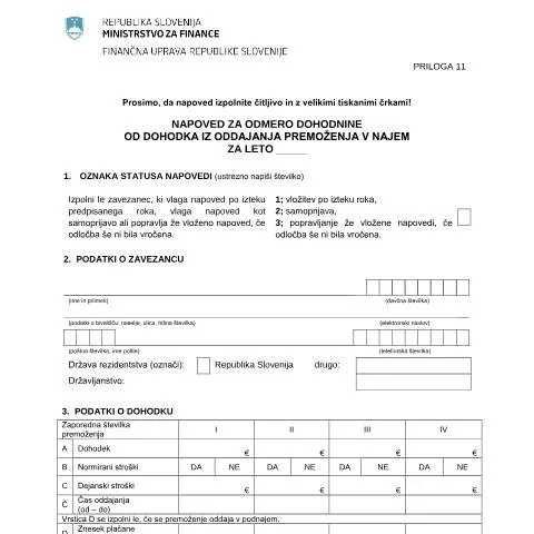 Document preview: Vse, kar morate vedeti o obrazcu Doh-Prem — Davki & obdavčitev (CERFA n°Doh-Prem)
