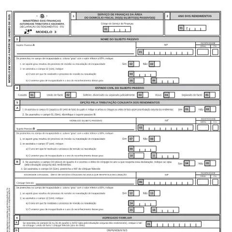 Pré-visualização do documento Como Preencher a Declaração Mod. 3 - Rosto para o IRS — Impostos (CERFA n°Modelo 3)