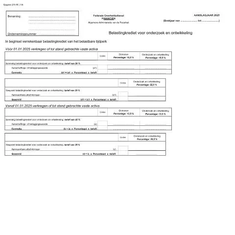 Aperçu du document Opportunités de crédit d'impôt pour la R&D en Belgique — Impôts & fiscalité (CERFA n°121-275w)