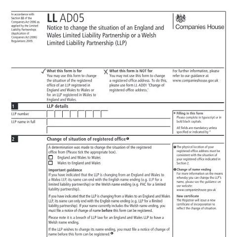 Document preview: Understanding the LL AD05 for LLP Situations — Business