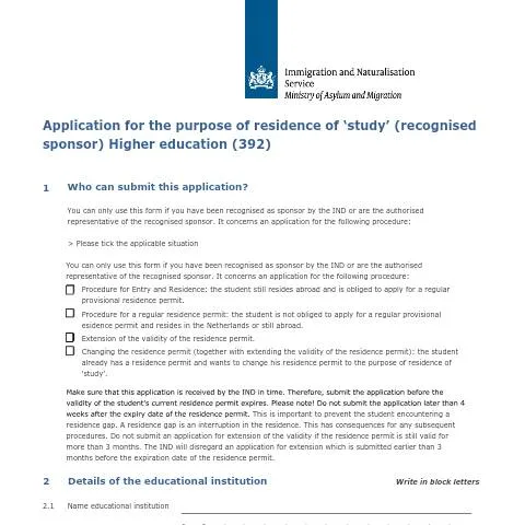 Documentvoorvertoning: Essentiële informatie over de aanvraag 'studie' (7504) bij de IND — Immigratie & visa (CERFA n°7504)