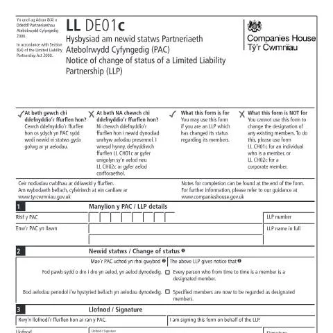Document preview: Navigating the LLP Change of Status Process — Business