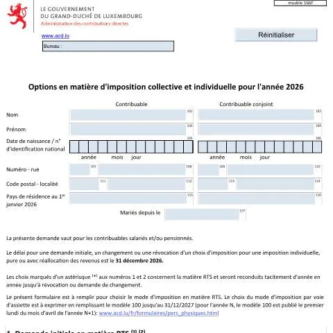 Aperçu du document Comprendre le Formulaire 166F pour une Imposition Optimale — Impôts & fiscalité (CERFA n°166 F)