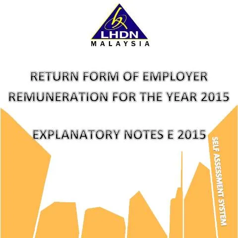 Document preview: Memahami Nota Penjelasan E 2015 untuk Majikan — Proses pentadbiran (CERFA n°EA)
