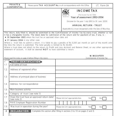 Document preview: Understanding the 2003/2004 Trust Annual Return Document tru0304 — Government & admin (tru0304)