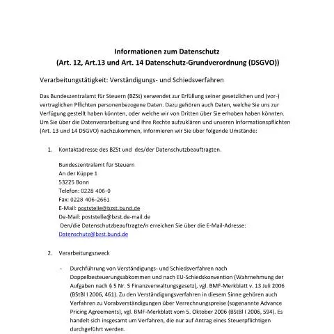 Dokumentvorschau: Verstaendigungs Schiedsverfahren im Steuerrecht — Behörden & Verwaltung (CERFA n°Verstaendigungs_Schiedsverfahren)