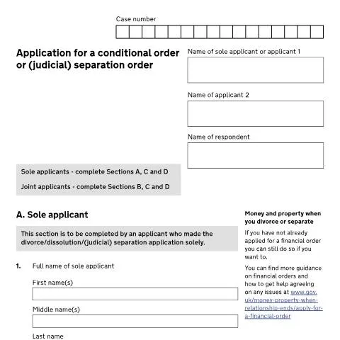 Document preview: How to Apply for Conditional Order Using Form D84 in UK Courts — Legal & justice