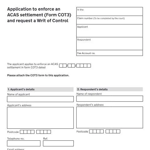 Document preview: Navigating Form N471A for ACAS Settlement Enforcement — Government & admin