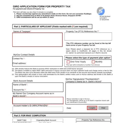 Document preview: Understanding the Property Tax GIRO Application Form for Businesses in — Taxes (CERFA n°GIRO_PT_APPLN_FORM)
