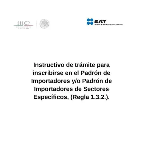 Vista previa del documento Cómo inscribirse en el Padrón de Importadores en México — Trámites administrativos (CERFA n° H2)