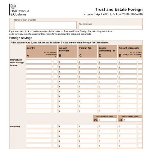 Document preview: Foreign Assets in Trust Administration: SA904 Compliance Guide — Taxes