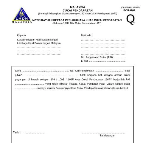Document preview: Mengapa Borang CP 15D Penting untuk Pembayar Cukai? — Proses pentadbiran (CERFA n°CP 15D)