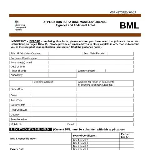 Document preview: Navigating the Boatmasters' Licence Upgrade Process — Government & admin