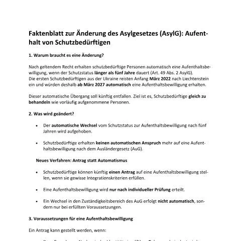 Dokumentvorschau: Änderungen im Asylgesetz: Wichtige Informationen für Asylsuchende — Behörden & Verwaltung (CERFA n°faktenblatt-zur-aenderung-des-asylgesetzes)