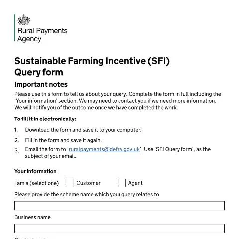 Document preview: How to Submit SFI Query Forms and Get Your Issues Resolved — Government & admin