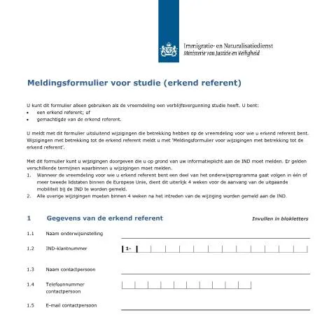 Documentvoorvertoning: Belang van het Meldingsformulier voor Studie in Nederland — Immigratie & visa (CERFA n°7092)