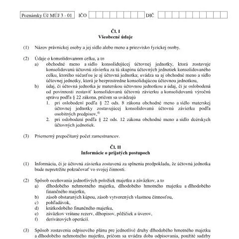 Document preview: Dôležitosť formulára UZMUJv14_textova_forma_poznamky v účtovníctve — Administratívne úkony (CERFA n°UZMUJv14_textova_forma_poznamky)