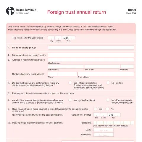 Document preview: Understanding the IR900 Foreign Trust Annual Return — Taxes (CERFA n°IR900)