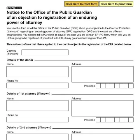 Document preview: Understanding the EP3PG Form for Objections to EPA Registration — Legal & justice (EP3PG)