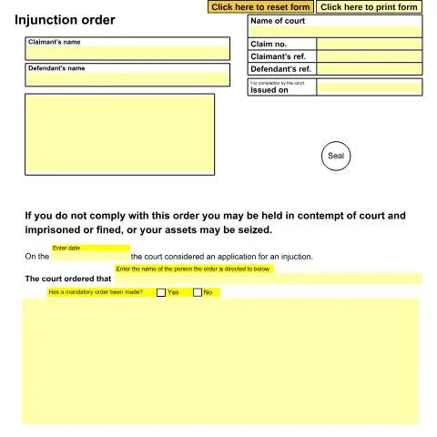 Document preview: N16 Injunction Orders: Essential Guide for UK Legal Proceedings — Legal & justice