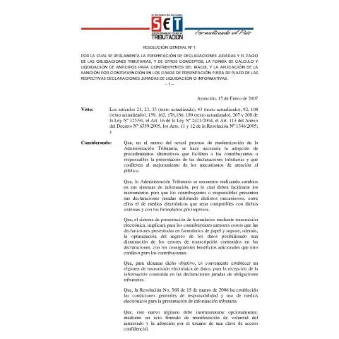Vista previa del documento Marco regulatorio de declaraciones juradas en Paraguay — Trámites administrativos