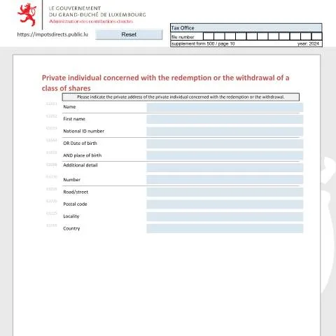Aperçu du document Comprendre le formulaire PPC_E 2024 pour les particuliers — Impôts & fiscalité (CERFA n°PPC_E 2024)