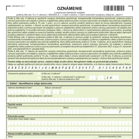Document preview: Dôležitosť podania formulára OZN49A911v22 — Administratívne úkony (CERFA n°OZN49A911v22)