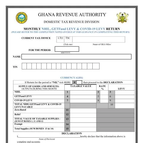 Document preview: Understanding Form DT-0138: Monthly NHIL & GETFund Return — Taxes (CERFA n°DT-0138)