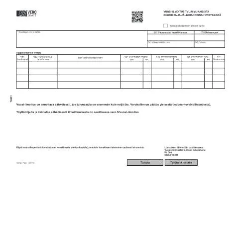 Document preview: Miten täyttää Vuosi-ilmoitus TVL:n mukaisista koroista? — Verot & verotus (CERFA n°Vero 7805)