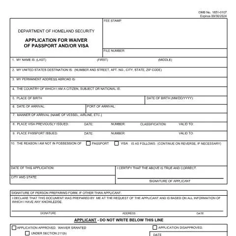 Document preview: Navigating USCIS Form I-193: Essential Insights for Applicants — Immigration & visas (CERFA n°I-193)