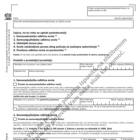Dokumentvorschau: Wichtige Informationen zum E30-HR Formular für Steuerzahler — Steuern (CERFA n°E30-HR)