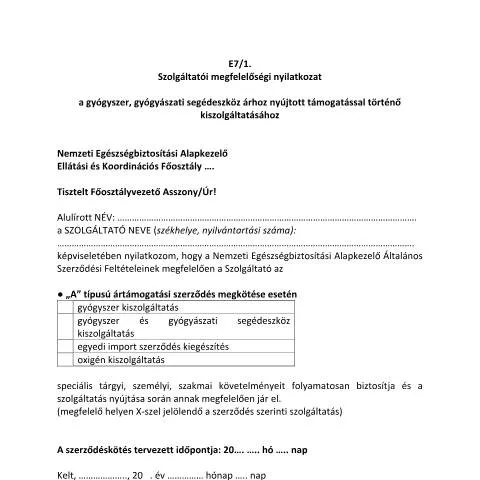 Document preview: Egészségügyi szolgáltatói megfelelőség nyilatkozat kitöltése és — Egészség (CERFA n°ATG.177.K)