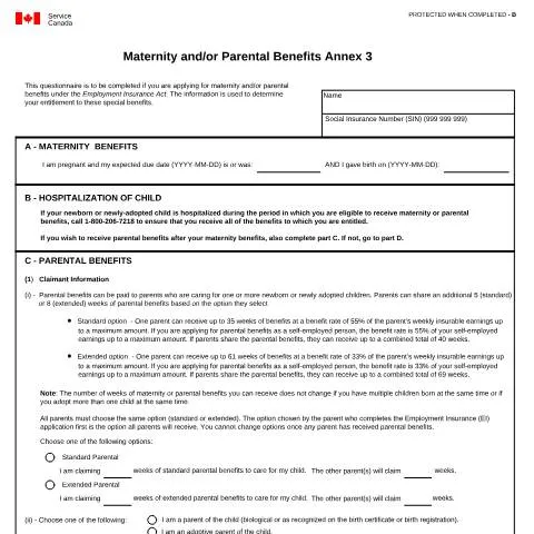 Document preview: Understanding Maternity and Parental Benefits (INS5168) — Work & employment (CERFA n°INS5168)