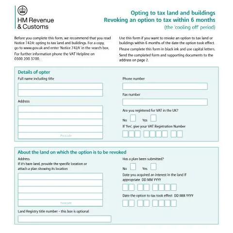 Document preview: How to Cancel Your VAT Property Election in the First Six Months — Taxes