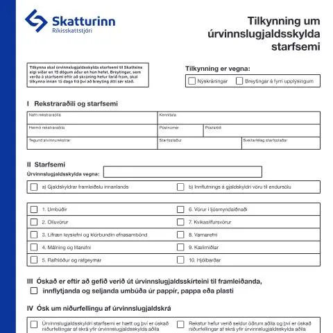 Document preview: Skilningur á úrvinnslugjaldsskyldu í atvinnurekstri — Skattar & fjármál (CERFA n°RSK 10.80)