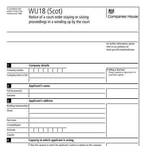 Document preview: Understanding the WU18 (Scot) Court Order Notice — Government & admin