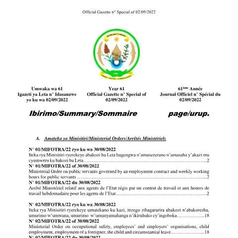 Document preview: Key Insights into Ministerial Order 11/11/2022 — Government & admin (CERFA n°ministerial_order_11_11_2022_1)